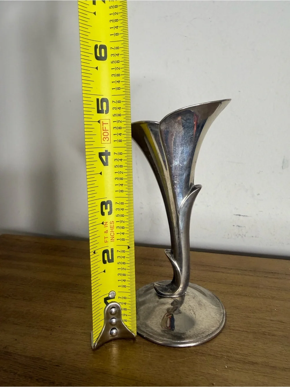 vintage silver-plated calla lily bud vase - Home accents